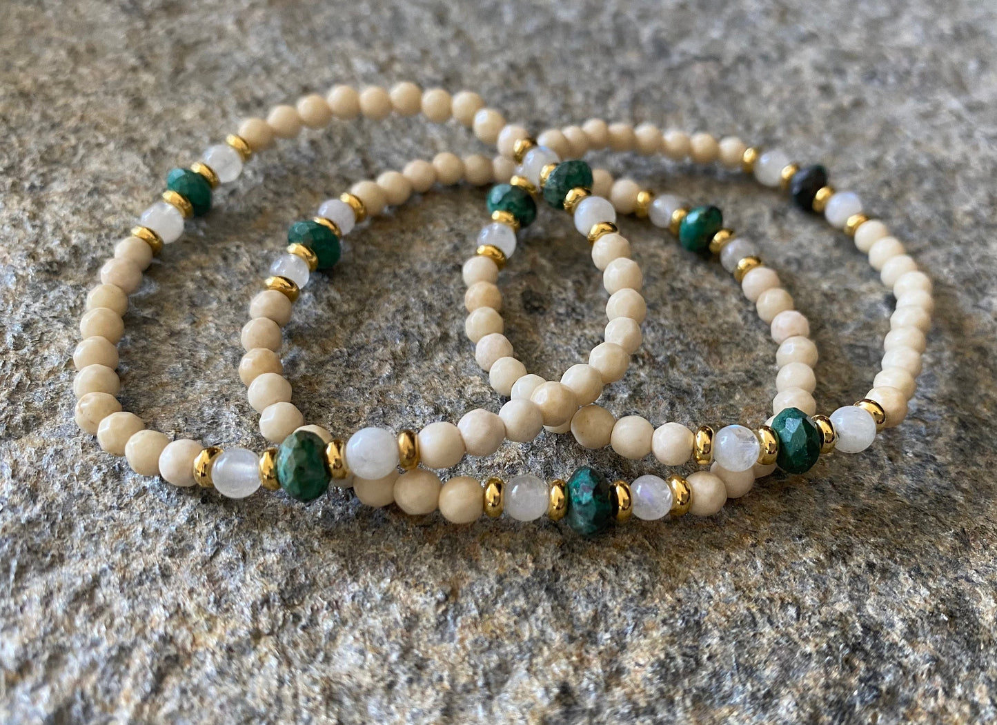 GROUND AND BLANCE STACK BRACELETS
