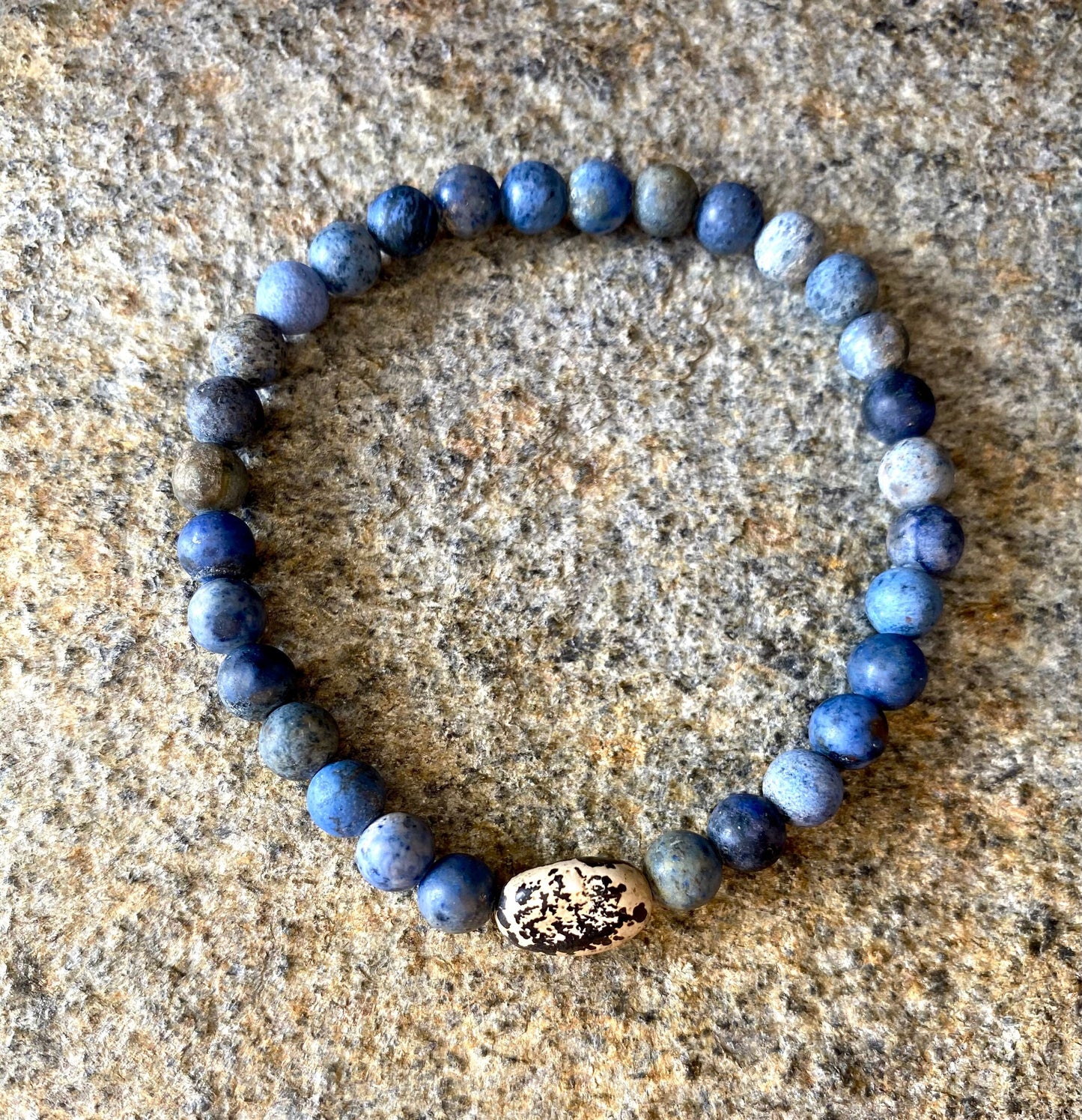STRENGTH + COURAGE Lapis Lazuli Mala Bracelet • Mens Jewelry • Yoga Jewelry • Mens Gift • Unisex Bracelet • Father’s Day Gift