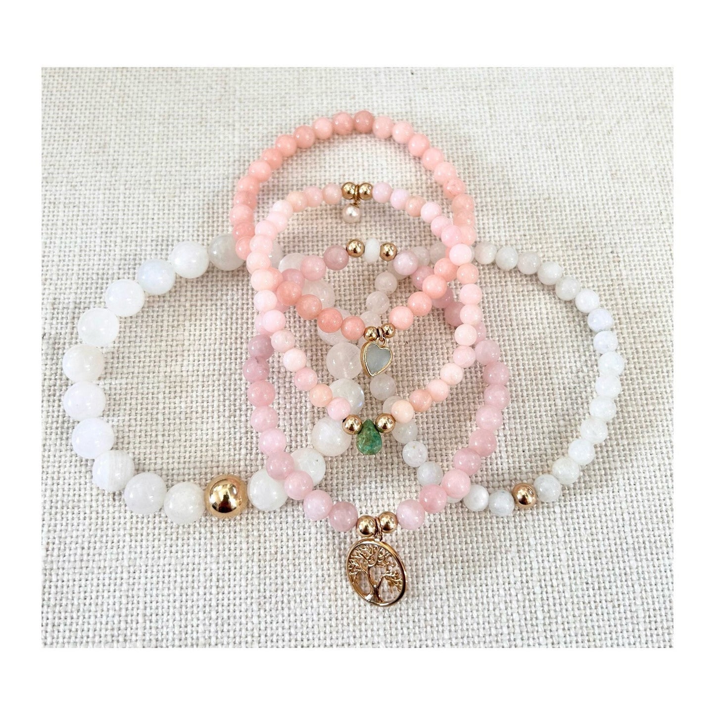 TREE OF LIFE PINK OPAL BRACELET