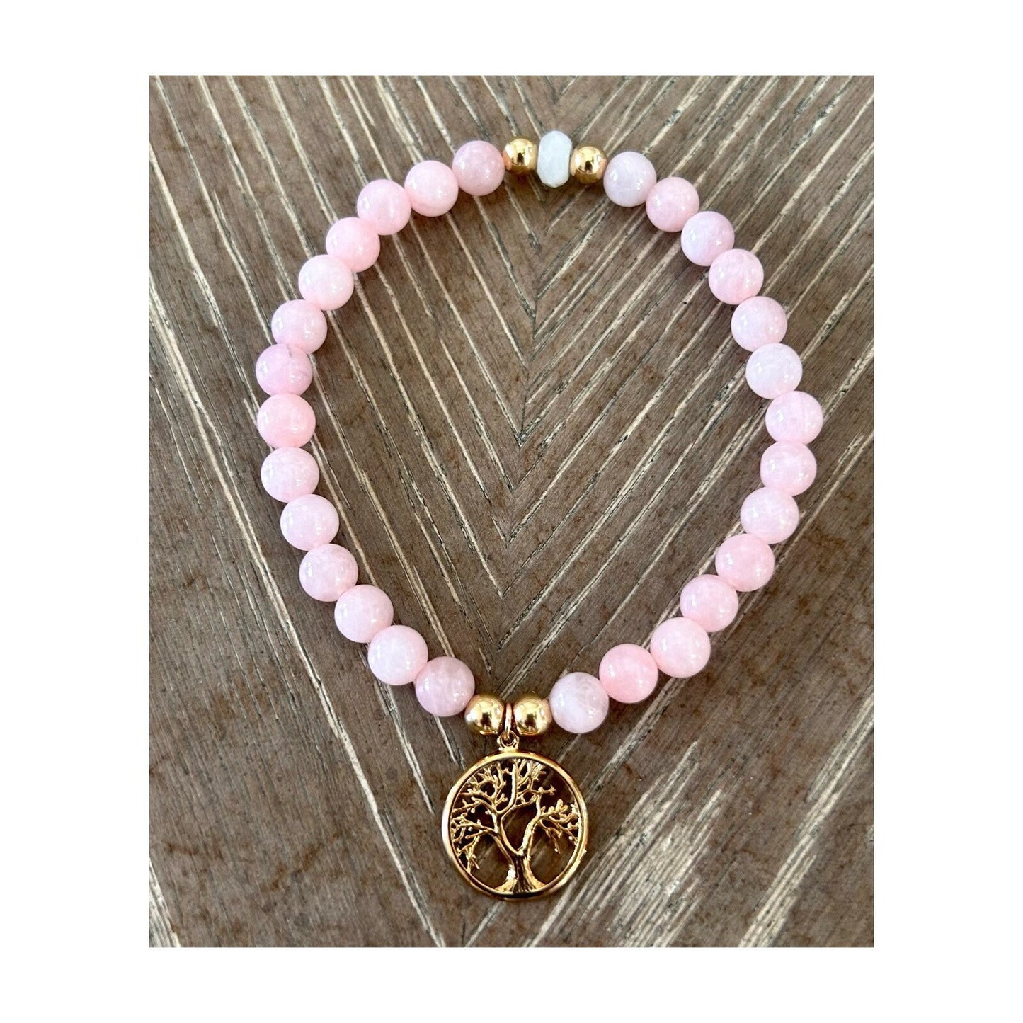 TREE OF LIFE PINK OPAL BRACELET