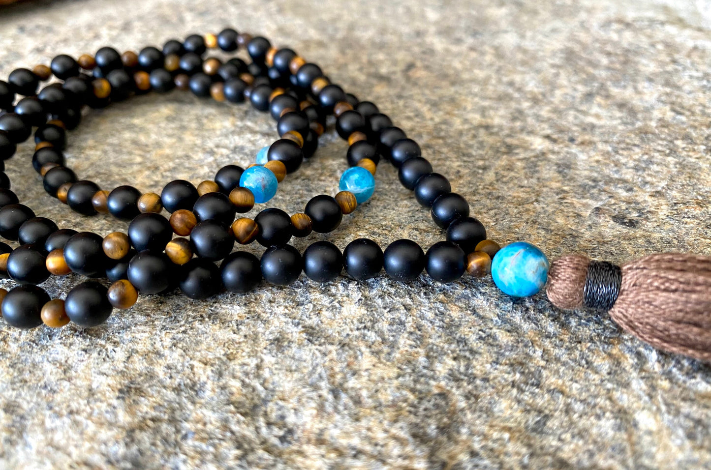 I AM BLACK ONYX MALA BEADS