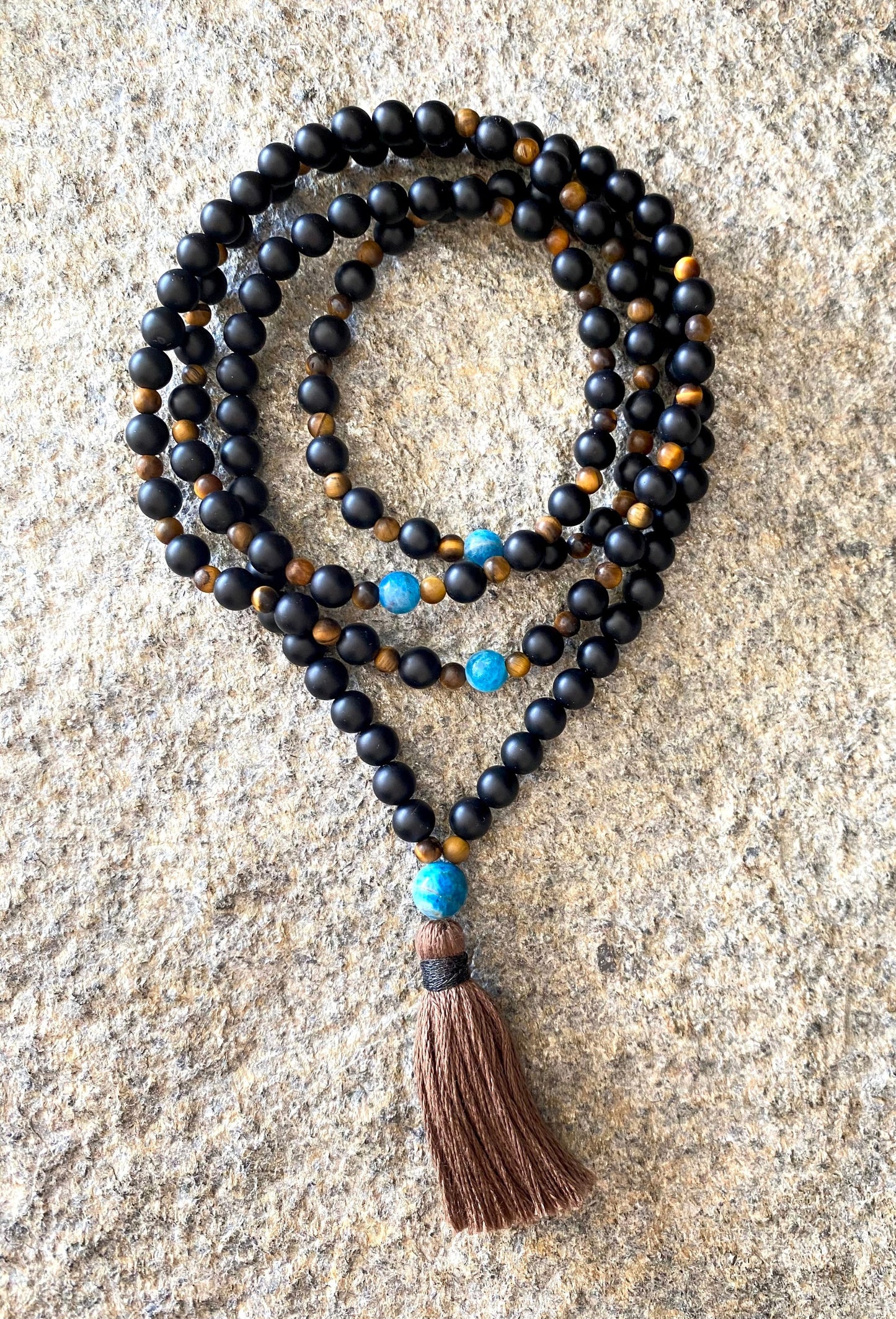 I AM BLACK ONYX MALA BEADS