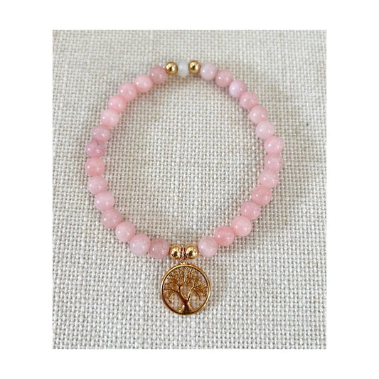 TREE OF LIFE PINK OPAL BRACELET